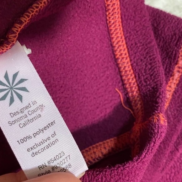 Athleta Fleece Pullover hoodie with embroidered details. Size XS - Picture 7 of 8